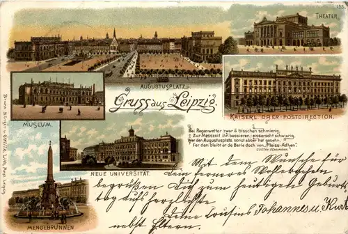 Gruss aus Leipzig - Litho -437210