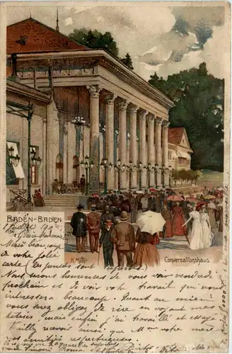 Baden-Baden - Litho -437542