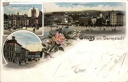 Gruss aus Darmstadt - Litho -437286