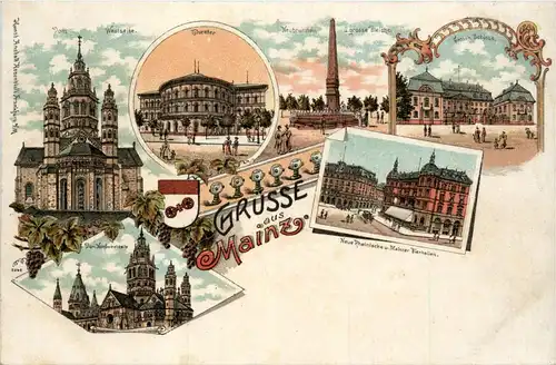 Gruss aus Mainz - Litho -437164