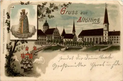 Gruss aus Altöttingen - Litho -437224