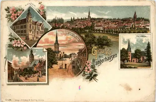 Gruss aus Sangerhausen - Litho -438874