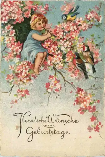 Geburtstag - Kind mit Flöte -410288