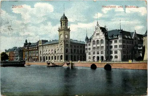 Zürich - Hauptpost und Stadthaus -438828