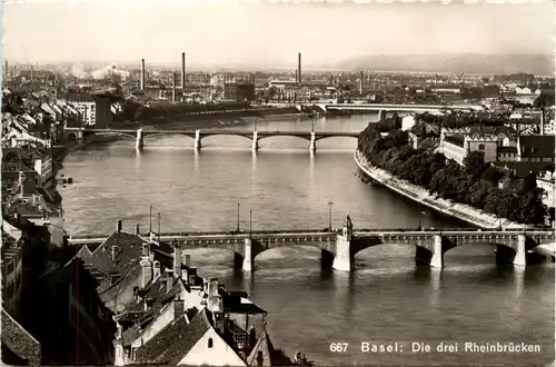 Basel - Die 3 Rheinbrücken -439678