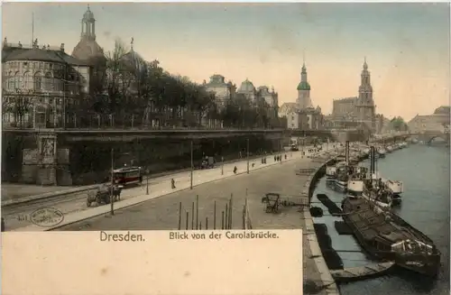 Dresden - Blick von der Carolabrücke -438204