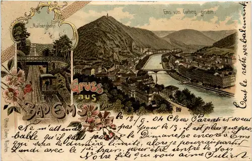 Gruss aus Bad Ems - Litho -437180