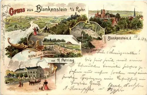 Gruss aus Blankenstein Ruhr - Litho - Hattingen -438878