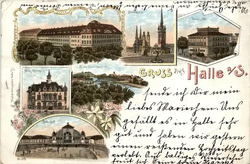 Gruss aus Halle Saale - Litho -438886