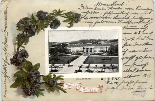 Koblenz - Duftkarte - Litho -439196