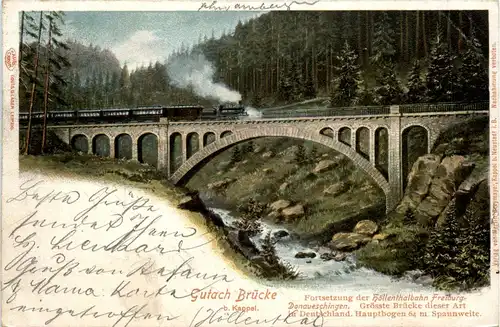 Gutach Brücke bei Kappel mit Eisenbahn -439922