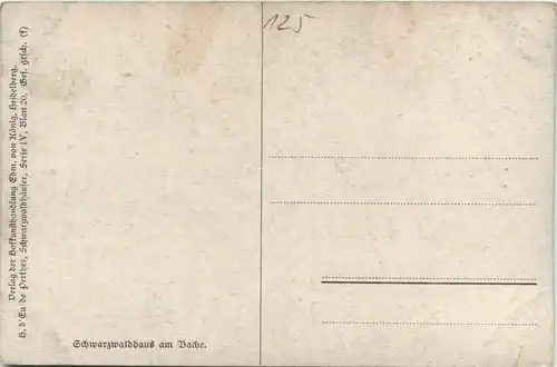 Künstlerkarte H. d Eu de Perthes - Schwarzwald -439812