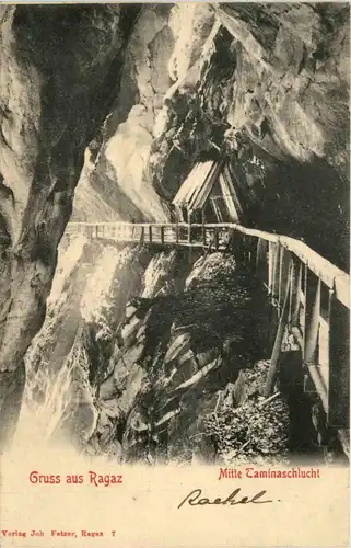 Gruss aus Ragaz - Mitte Taminaschlucht -439456