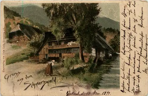 Gruss aus dem Schwarzwald - Künstlerkarte Liebich -438556