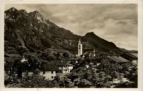 Oberbayern/ div. Orte und Umgebung - Nussdorf am Inn mit Heuberg und Kranzhorn - Blick vom Gasthof Bernrieder -338306