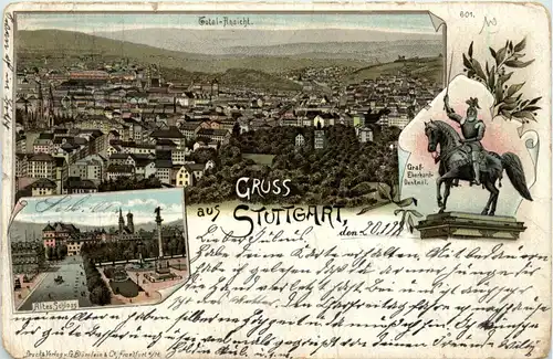 Gruss aus Stuttgart - Litho -441934