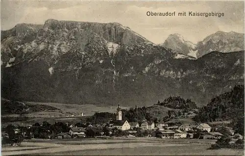Oberbayern und Oberpfalz/ div. Orte und Umgebung - Oberaudorf mit Kaisergebirge -338446