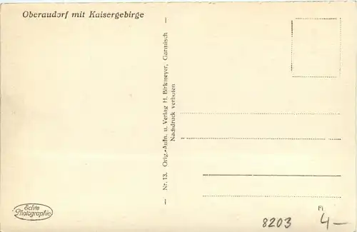 Oberbayern, div. Orte und Umgebung - Oberaudorf, mit Kaisergebirge -338584