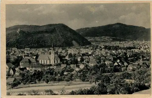 Schwarzwald, Freiburg i.B. und div.Orte mit Umgebung - Waldkirch, Blick nach Kollnau, mit Kastelburg -338702