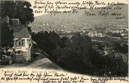 Schwarzwald, Freiburg i.B. und div.Orte mit Umgebung - Freiburg, Blick von St. Loretto -338822