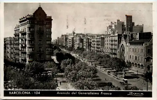 Barcelona - Avenida del Generalisimo Franco -441582