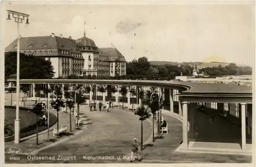 Ostseebad Zoppot - Kolonnaden und Kasino - Danzig -442188