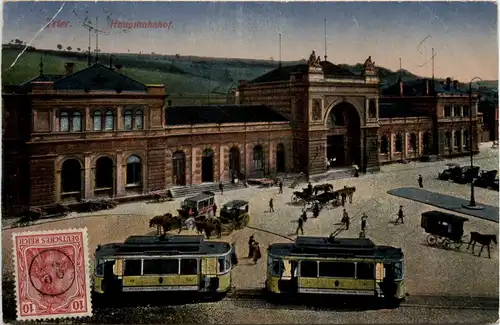 Trier - Hauptbahnhof mit Strassenbahn -442156