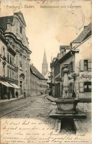 BA-Wü/Freiburg i. Br. - Bertholdstrasse und Universität -340014