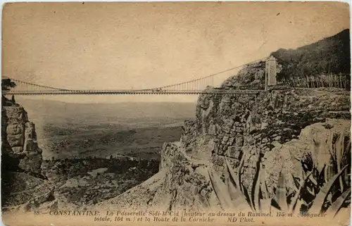 Constantine, La Passerelle Sidi-M`Sid et la Route de la Corniche -361992