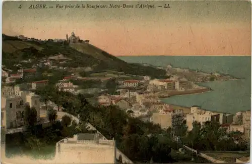 Alger, Vue prise de la Rampe vers Notre-Dame d` Afrique -361846