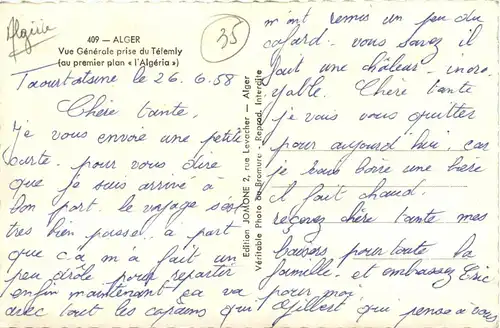 Alger, Vue Generale prise du Telemly -361866