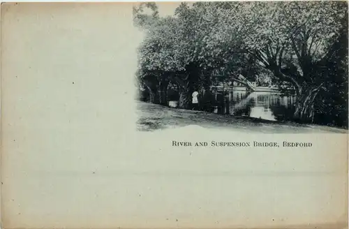 Bedford - River and Suspension Bridge -442896