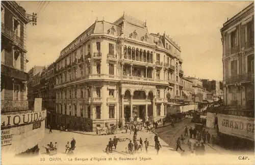 Oran, La Banque dÀlgerie et le Boulevard Seguin -362432