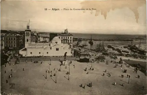 Alger, Place du Gouvernement et le Port -362266