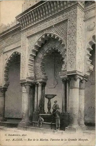 Alger, Rue de la marine, Fontaine de la Grande Mosquee -362286