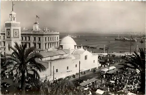 Alger, Place du Gouvernement Mosquee, Djemaa-Djedid et le Port -361856