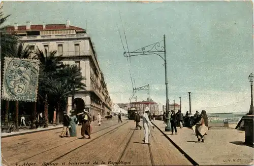 Alger, Square et boulevard de la Republique -363262