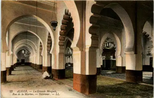 Alger,La Grande mosquie, Rue de la Marine-Interiieur -362278
