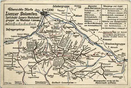 Lienzer Dolomiten, Übersichtskarte -352746