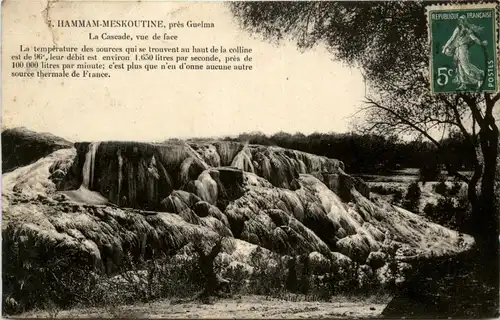 Hammam-Meskoutine, pres Guelma, La cascade, vue de face -362724