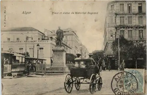 Alger, Place et statue du Marechal Bugeaud -363256