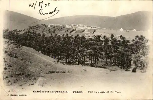 Extreme-Sud-Oranais - Taghit, Vue du Poste et du ksar -363124