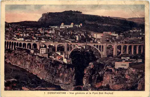 Constantine, Vue generale et le Pont Sidi Rached -361994