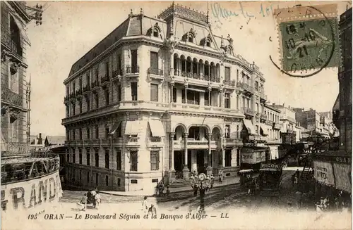 Oran, Le Boulevard Seguin et la Banque dÀlger -363396