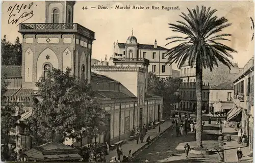 Bone, Marche Arabe et Rue Bugeaud -363480