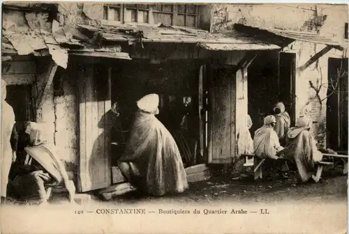 Constantine, Boutiquiers du Quartier Arabe -363364