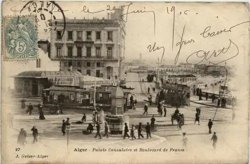 Alger, Palais Consulaire et Boulevard de France -362334