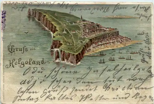 Gruss aus Helgoland - Litho -71016