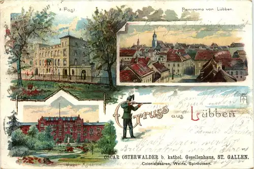 Gruss aus Lübben - Litho -71076