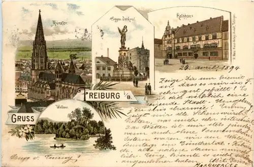 Gruss aus Freiburg - Litho1894 -71236